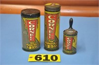 1933 Cornell metal tube repair tins