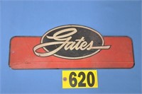 Vintage Gates embossed tin sign, C29