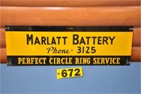 Vtg 2-sided Marley "Perfect Circle" Battery metal