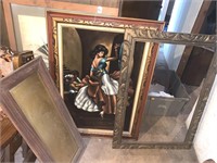 ARTWORK MIRROR AND FRAMES LOT