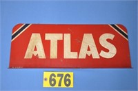 Vintage dble-sided Atlas metal rack sign