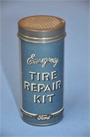 Vtg Ford cardboard tire repair kit, no contents