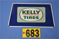 Vintage Kelly Springfield dealer tire rack sign