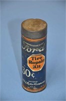 Early Ford tin tire repair kit, no contents