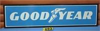 1982 GoodYear dble-sided metal sign, A-M 2-82