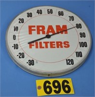 Vintage "Fram" glass face therm, 12" dia