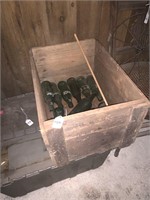CRATE AND COCA COLA BOTTLES