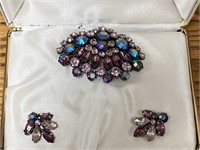 Vintage pin and earring set