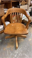 Vintage Solid Oak Office Chair