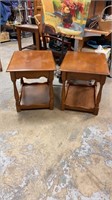 Set of 2 Vilas Solid Wood Side Tables