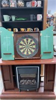 Hanging Dart Board in Cabinet