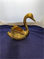 Vintage Brass Swan
