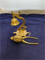 Vintage Brass Bell & Nutcracker