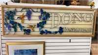 Large Hanging "Stained Glass" Sign