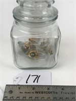 Jar with miscellaneous pins
