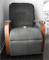 Lot #1906 - Green Upholstered electric recliner/