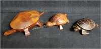 Carved Wood Turtle Collection