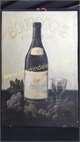 Wine Bottle Decor Print On Canvas