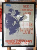 Lot #1954 - Vintage United States Navy Recruiting