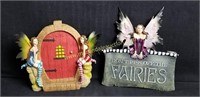 2) Resin Fairies Plaques - Decor