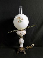 Antique Gone With Wind Electrified Lamp