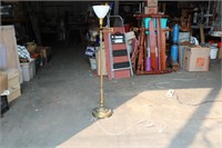 Ornate Floor Lamp w/ Glass Shade