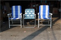 3 Folding Lawn Chairs