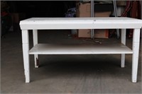 Vintage Wooden White Coffee Table