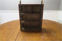 Vintage Wooden Rack with Wire Drawers
