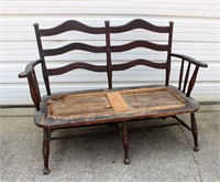 Antique double bench