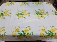 Vintage Wilendur Tablecloth - Yellow Flowers