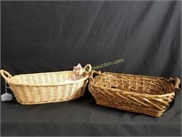 2) Vintage Wicker Baskets
