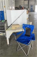Fishing Rod No Reel, Tackle Box, Folding Chair