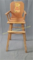 Vintage Wood High Chair - Missing Tray