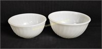 2) Vintage Fire King Stacking Mixing Bowls