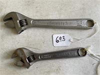 Coast-To-Coast 8", Baker 6" Crescent Wrenches