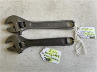 Wright 6", Hecshare W Germany 6" Crescent Wrenches