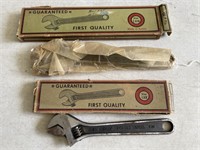 First Quality 8" & 10" Crescent Wrenches NIB