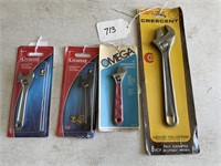 Omaga 4", 4" & 8" Crescent Wrenches NIB