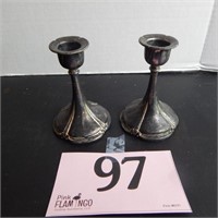 SILVER PLATED CANDLESTICKS