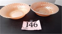 PAIR OF ANCHOR HOCKING FIRE-KING BOWLS 8 IN