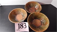 SET OF 3 BOWLS 7 IN