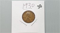 1930 Wheat Cent be2036