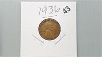 1936 Wheat Cent be2043