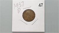 1937d Wheat Cent be2047