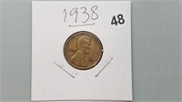 1938 Wheat Cent be2048