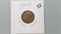 1940 Wheat Cent be2052