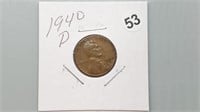 1940d Wheat Cent be2053