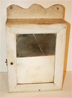 Painted Dovetailed Wooden Hanging Cabinet