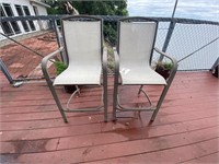 Pair of Counter Height Outdoor Chairs